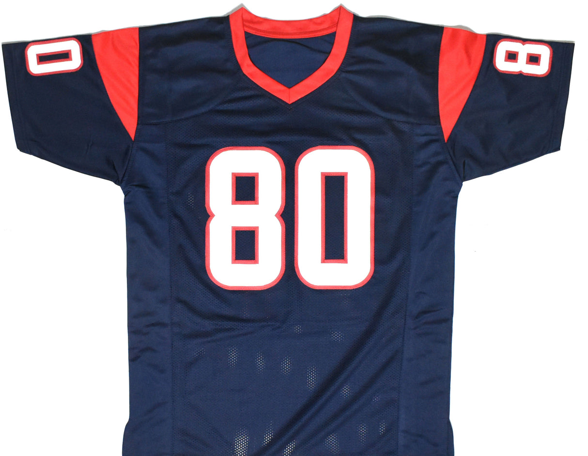 Andre Johnson Autographed Blue Pro Style Jersey - Beckett W Hologram *Black