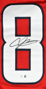 Andre Johnson Autographed Red Pro Style Jersey - Beckett W Hologram *Black
