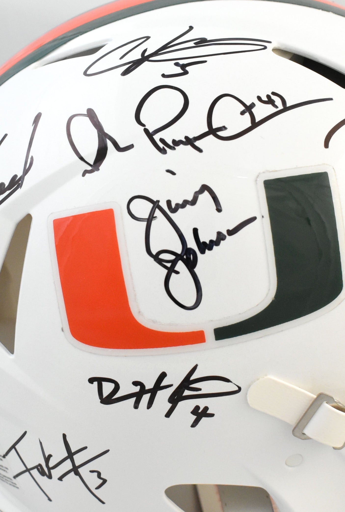 University of Miami Hurricanes Legends F/S Speed Authentic Helmet Beckett W Holo