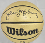 Julius Erving Autographed NBA Wilson Gold Edition Basketball - Beckett Hologram