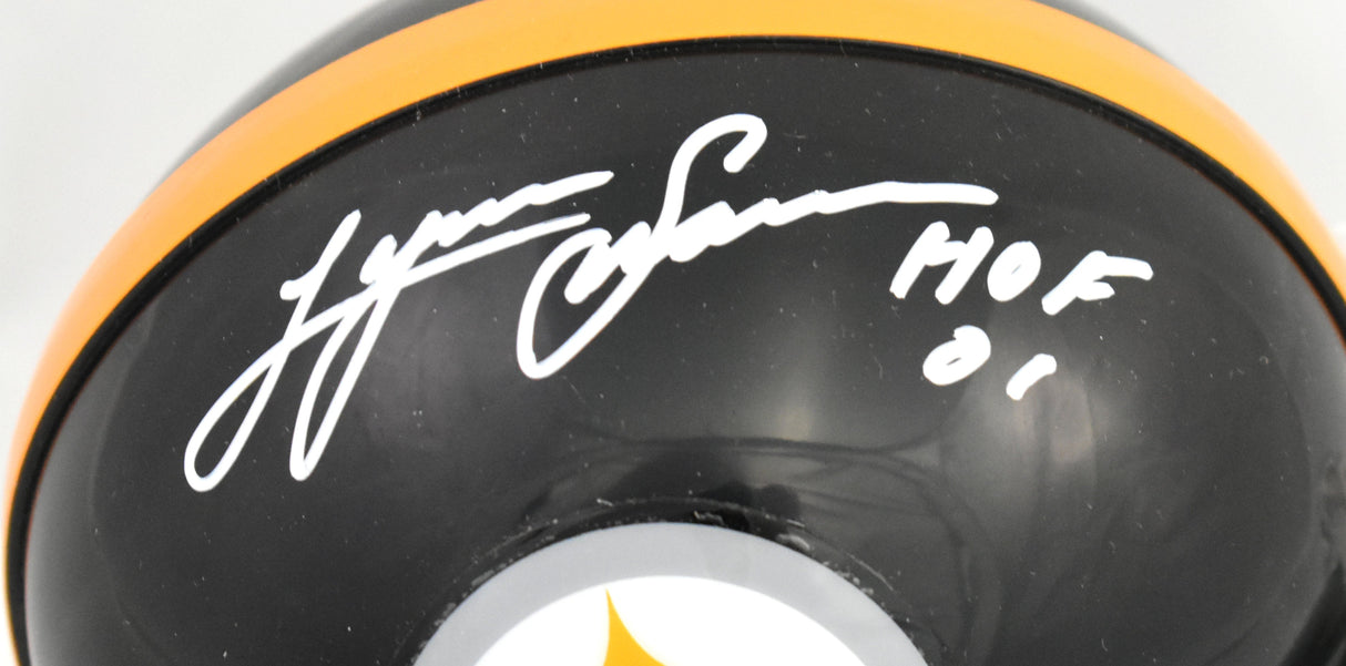Lynn Swann Autographed Pittsburgh Steelers Mini Helmet w/ HOF - Beckett Hologram