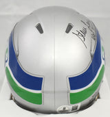 Steve Largent Autographed Seahawks Speed Mini Helmet w/ HOF - Beckett Hologram