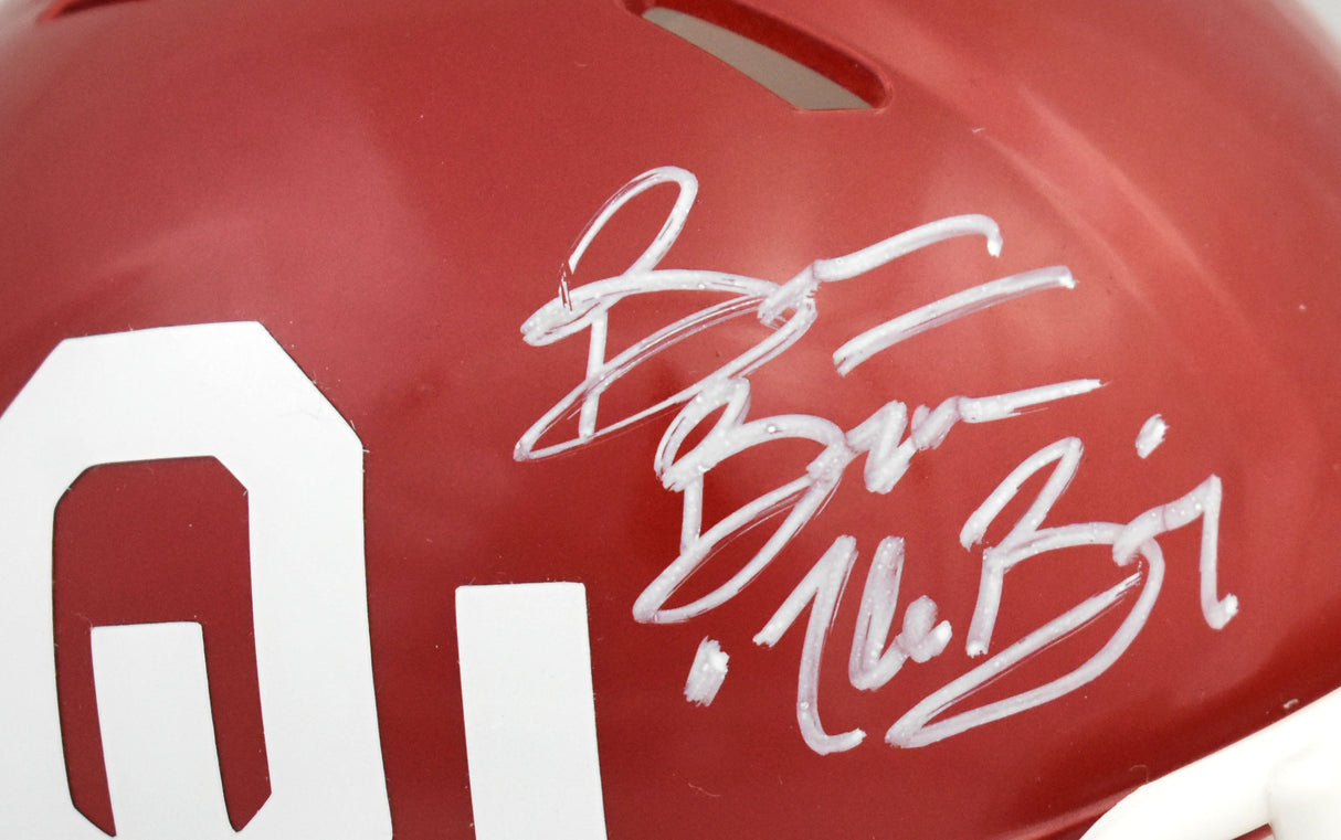 Brian Bosworth Signed Oklahoma Sooners Speed Mini Helmet w/ BOZ - Beckett Holo