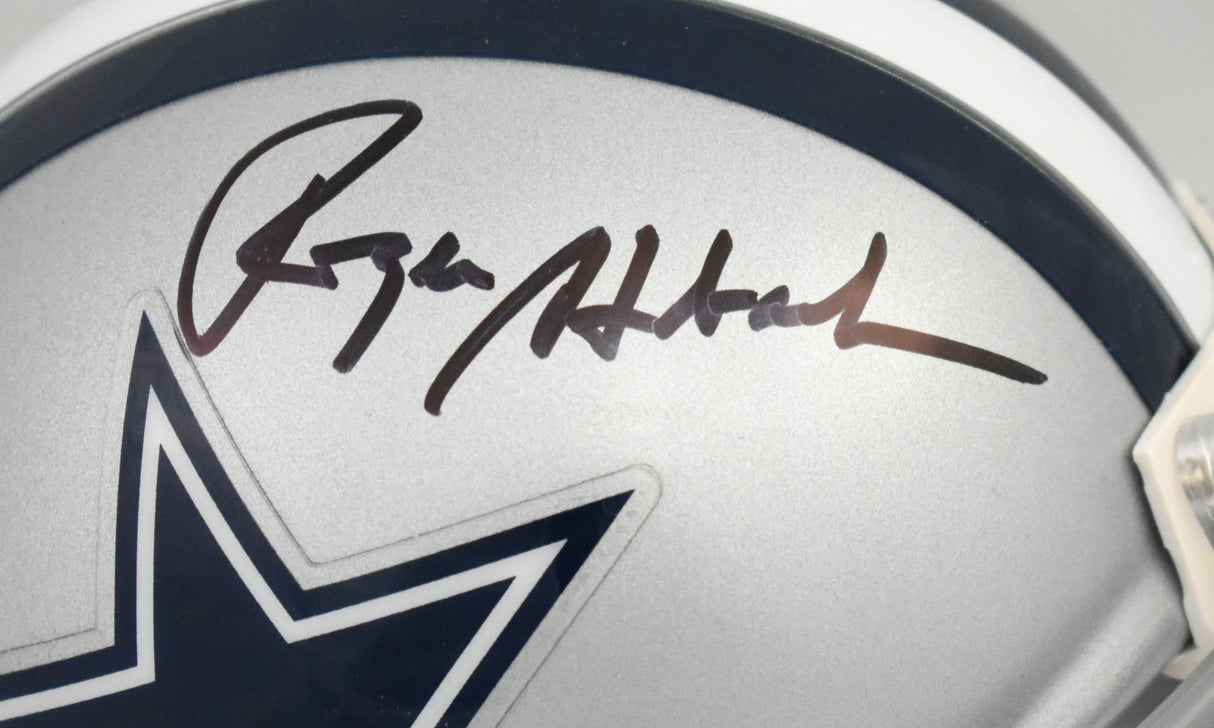 Roger Staubach Autographed Cowboys Mini Helmet - Beckett Hologram