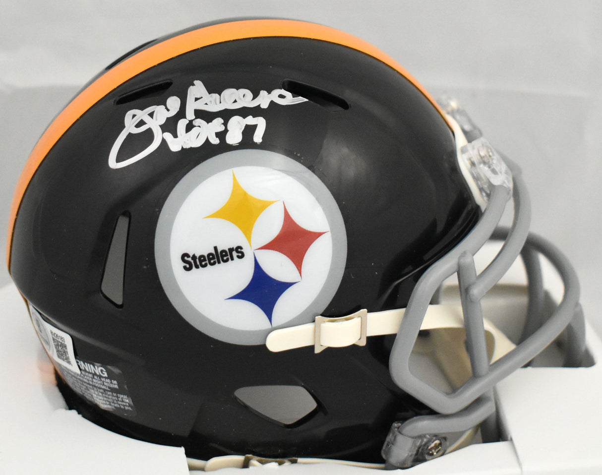 Joe Greene Autographed Pittsburgh Steelers Mini Helmet w/ HOF - Beckett Holo