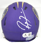 Ray Lewis Autographed Baltimore Ravens Alt 2024 Speed Mini Helmet - Beckett Holo