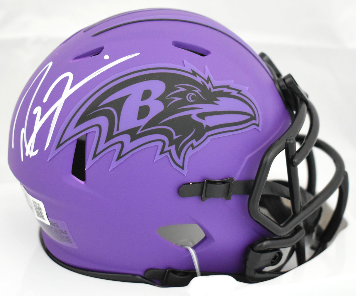 Ray Lewis Autographed Baltimore Ravens Rave Speed Mini Helmet - Beckett Holo