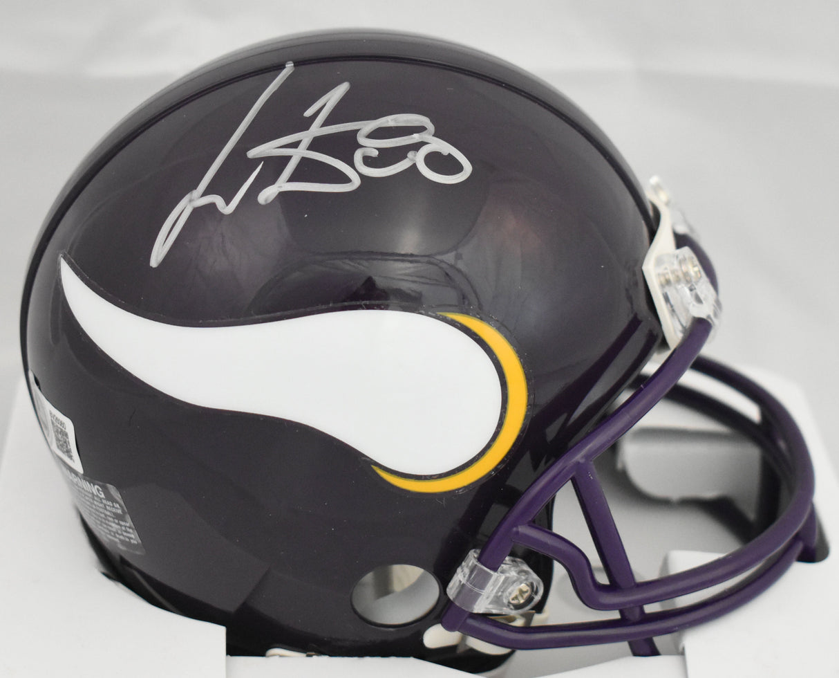 Cris Carter Autographed Minnesota Vikings 83-01 Mini Helmet - Beckett Holo