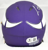 Cris Carter Autographed Minnesota Vikings Speed Mini Helmet - Beckett Holo