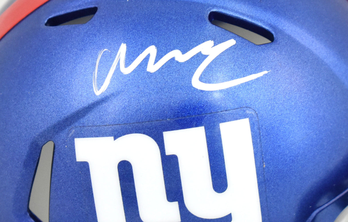 Abdul Carter Autographed New York Giants Speed Mini Helmet - Beckett Holo