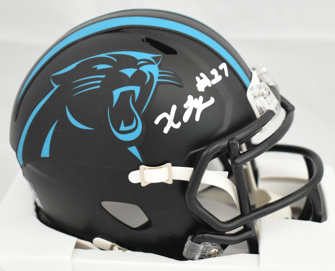 Xavier Legette Autographed Carolina Panthers ALT Speed Mini Helmet- Beckett Holo