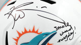 Ricky Williams Autographed Dolphins F/S Speed Helmet SWED - Beckett W Hologram