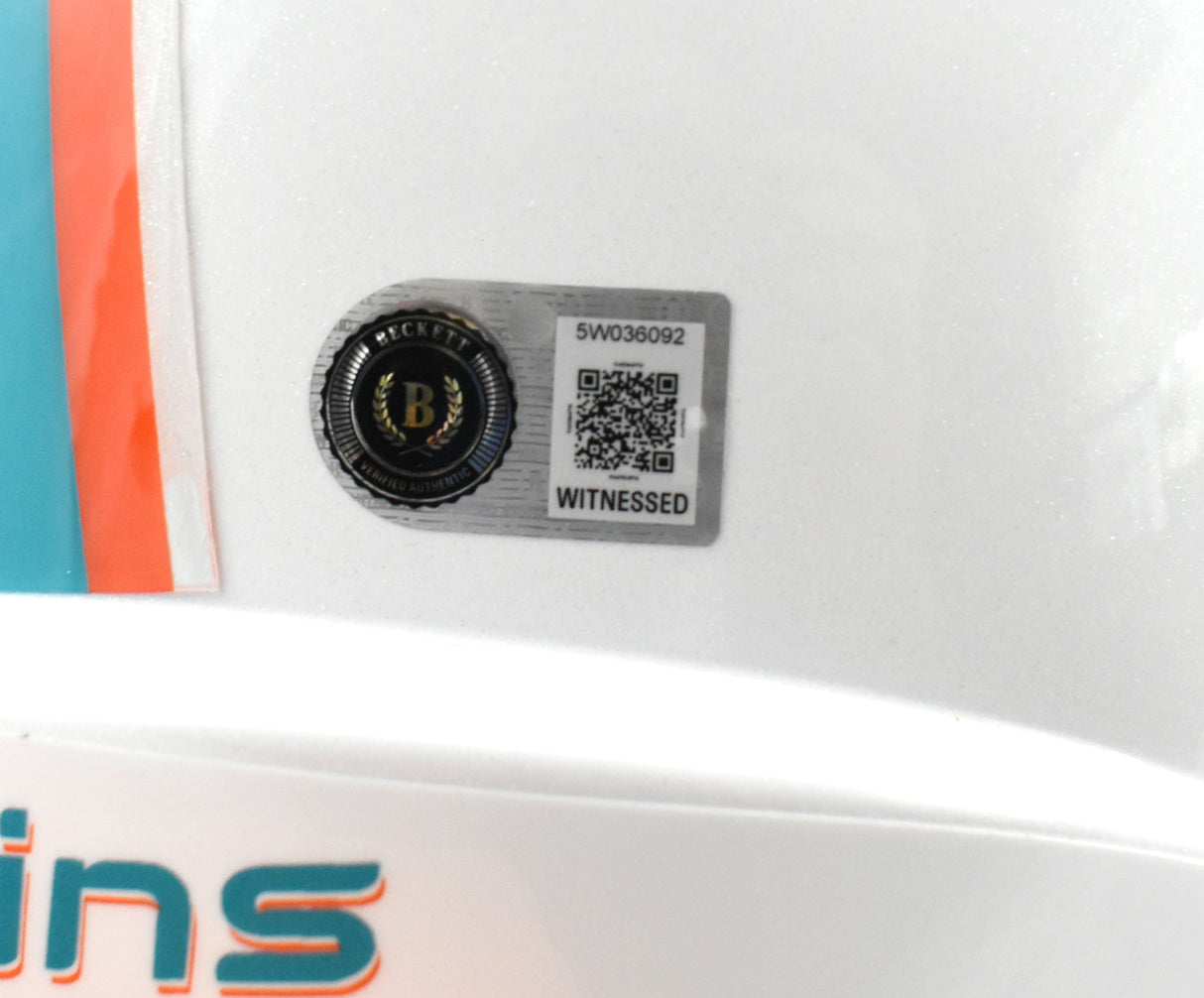 Ricky Williams Autographed Dolphins F/S Speed Helmet SWED - Beckett W Hologram