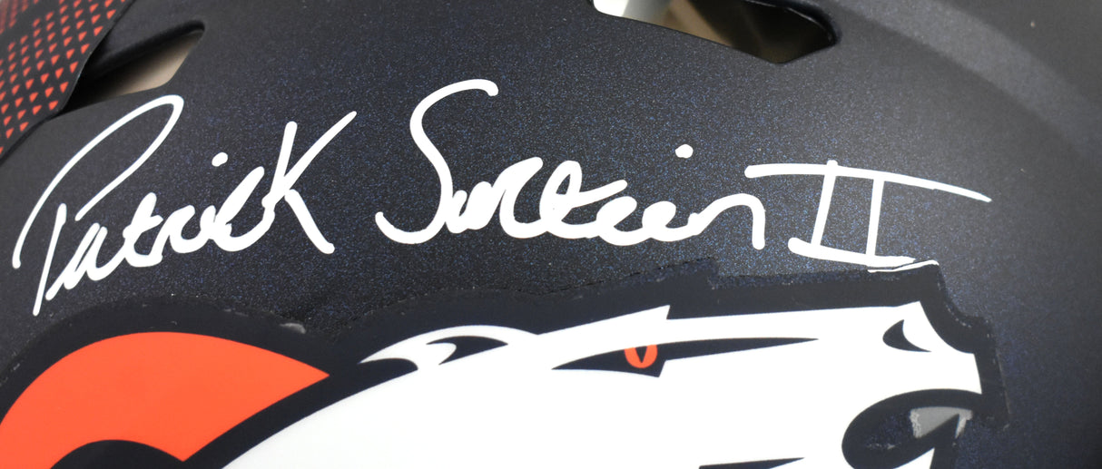 Patrick Surtain II Autographed Broncos F/S Speed Authentic Helmet-Beckett W Holo