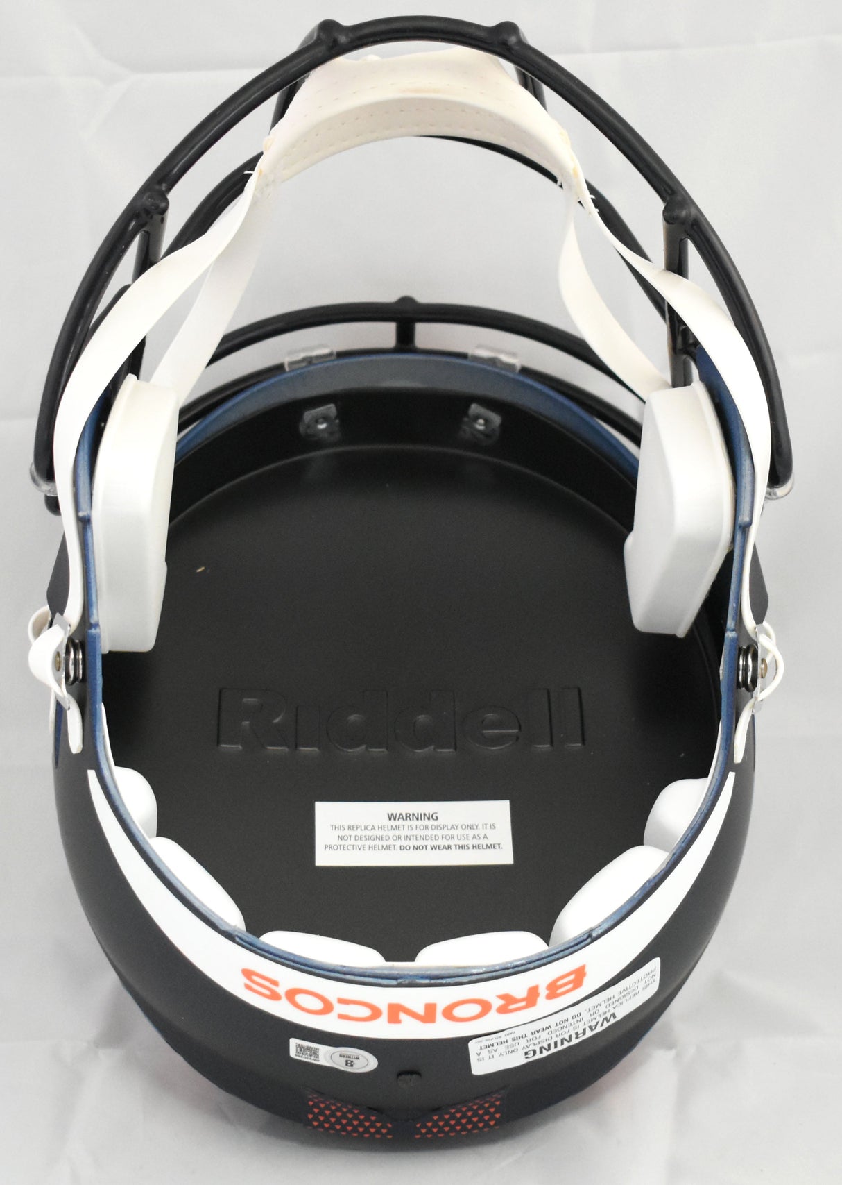 Dre Greenlaw Autographed Denver Broncos F/S Speed Helmet - Beckett W Holo
