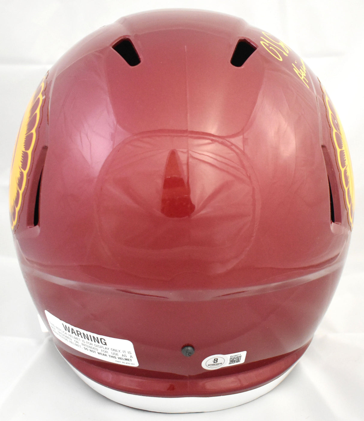 O.J. Simpson Autographed USC Trojans F/S Speed Helmet w/Heisman - Beckett Holo