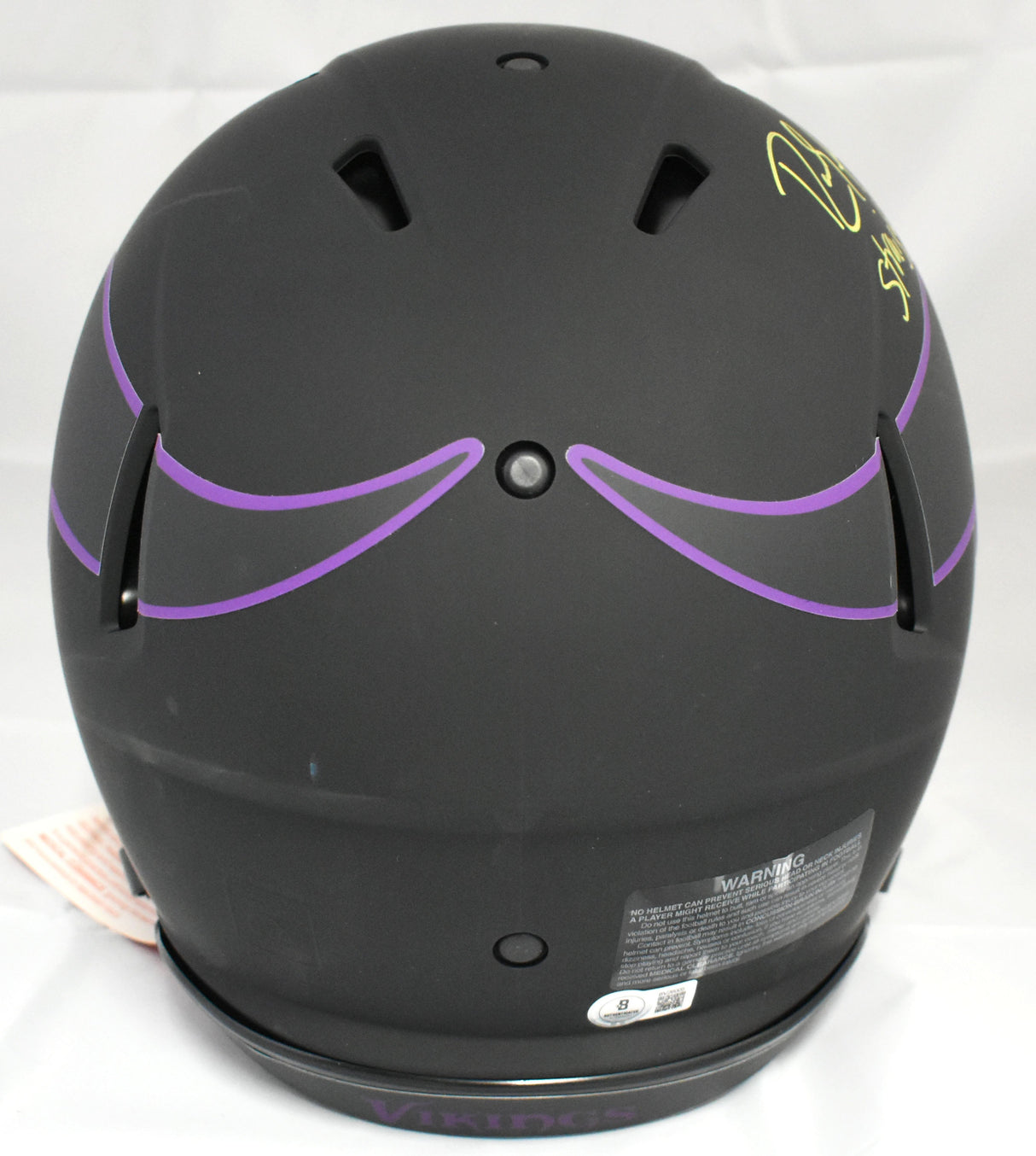 Randy Moss Autographed Vikings F/S Eclipse Speed Authentic Helmet - Beckett Holo