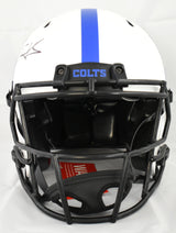 Edgerrin James Autographed Colts F/S Lunar Speed Authentic Helmet-Beckett W Holo