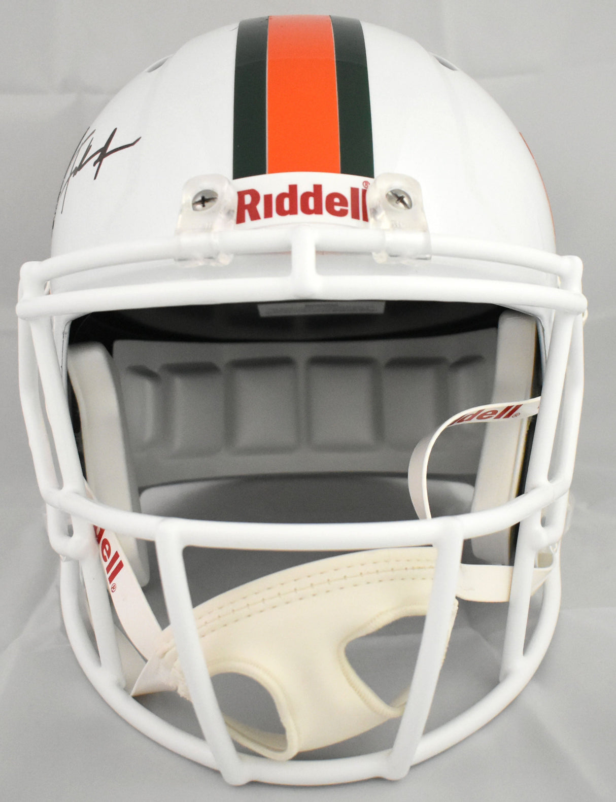 Edgerrin James Frank Gore Signed Miami Hurricanes F/S Speed Helmet BeckettW Holo