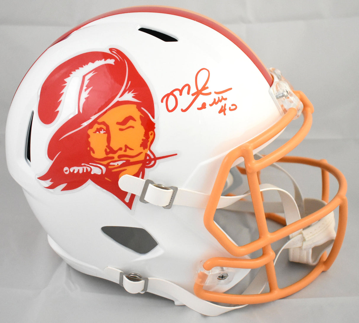 Mike Alstott Signed Tampa Bay Buccaneers F/S 76-96 Speed Helmet - Beckett W Holo