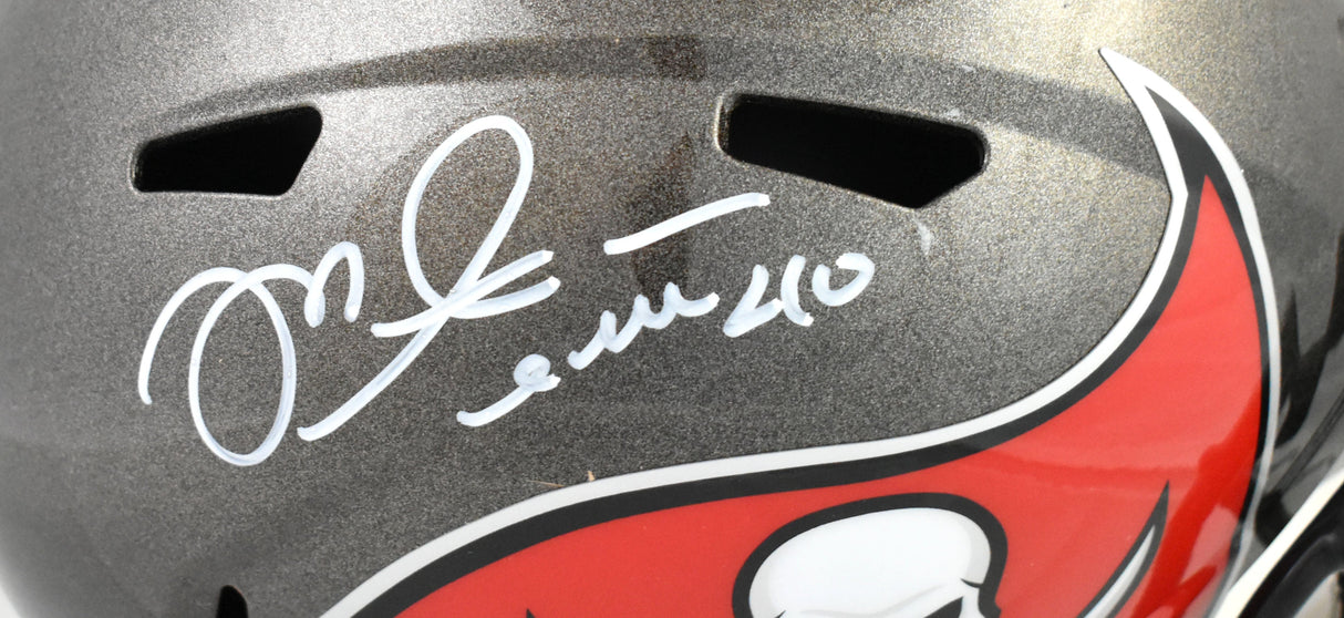 Mike Alstott Autographed Tampa Bay Buccaneers F/S Speed Helmet - Beckett W Holo
