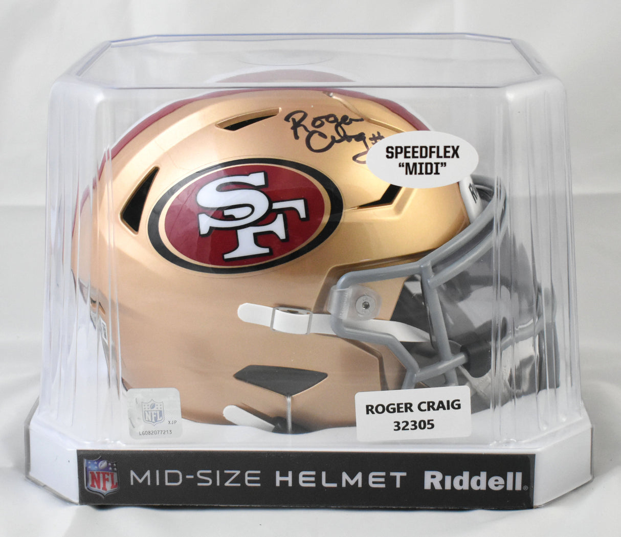 Roger Craig Autographed 49ers Mid-Size SpeedFlex Helmet - Beckett W Holo