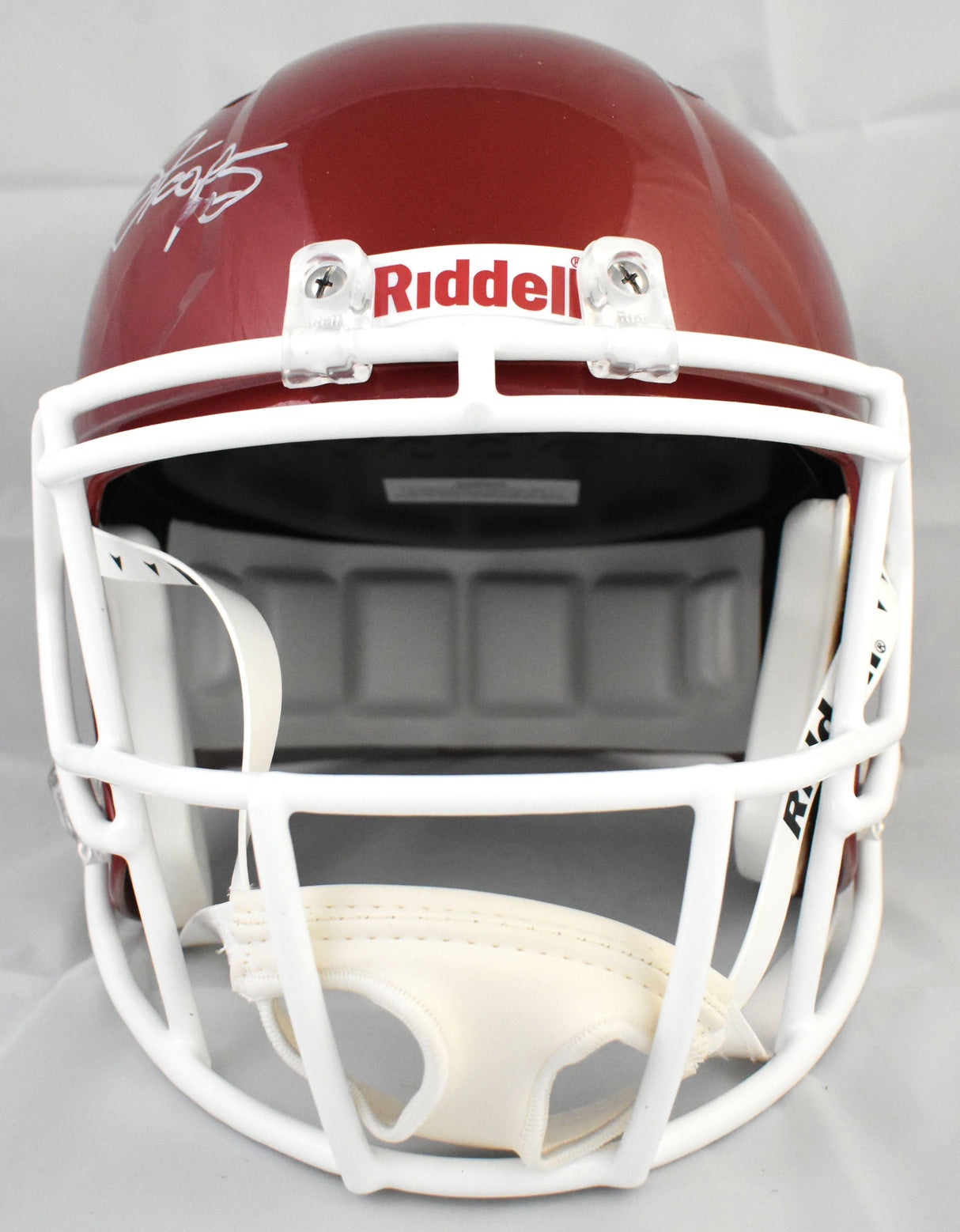 Bob Stoops Signed Oklahoma Sooners F/S Speed Helmet - Beckett W Holo *Smeared