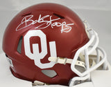 Bob Stoops Autographed Oklahoma Sooners Speed Mini Helmet - Beckett W Holo