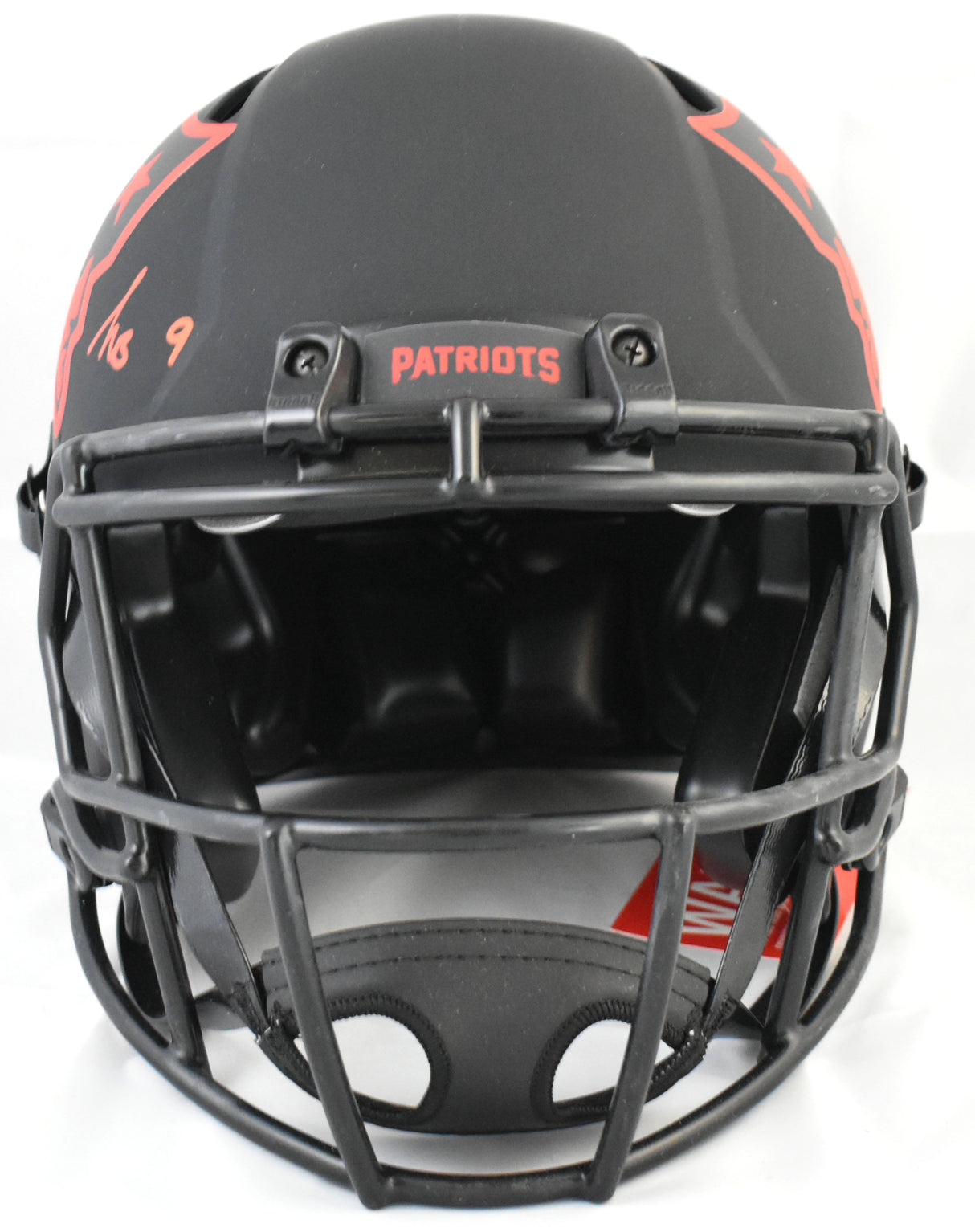 Kayshon Boutte Signed Patriots F/S Eclipse Speed Authentic Helmet-Beckett W Holo