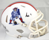 Kayshon Boutte Signed New England Patriots 82-89 Speed Mini Helmet BeckettW Holo