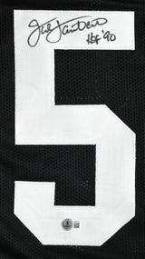 Jack Lambert Autographed Black Pro Style Jersey w/HOF - Beckett Hologram