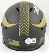 Aaron Jones Signed Minnesota Vikings Salute 2025 Speed Mini Helmet BeckettW Holo