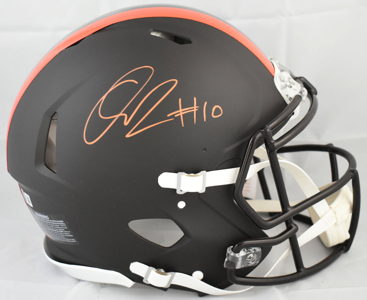 Quinshon Judkins Autographed Browns F/S Alt Speed Authentic Helmet - Beckett W