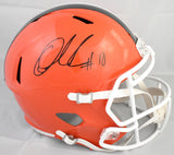 Quinshon Judkins Autographed Cleveland Browns F/S Speed Helmet - Beckett W Holo