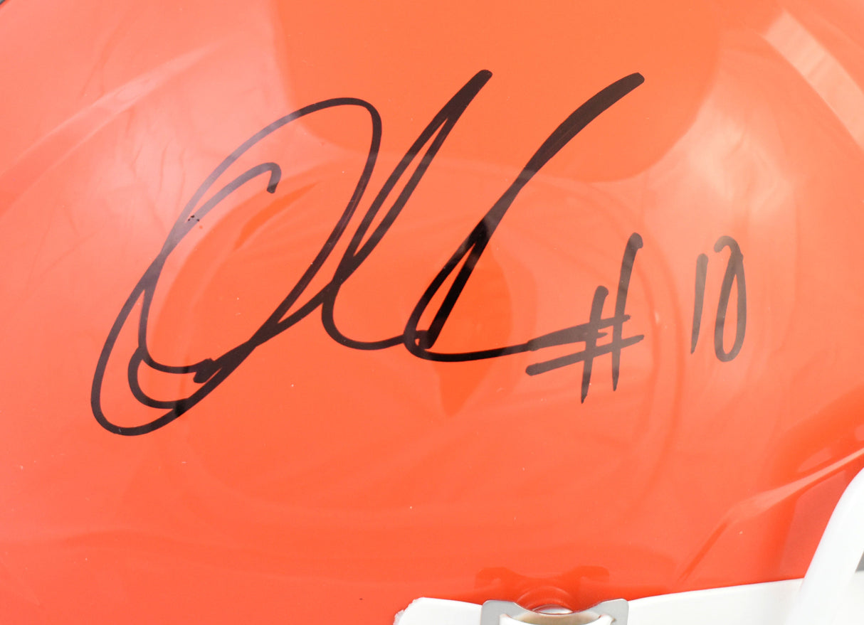Quinshon Judkins Autographed Cleveland Browns F/S Speed Helmet - Beckett W Holo
