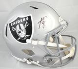 Ashton Jeanty Autographed Raiders F/S Speed Authentic Helmet - Beckett W Holo