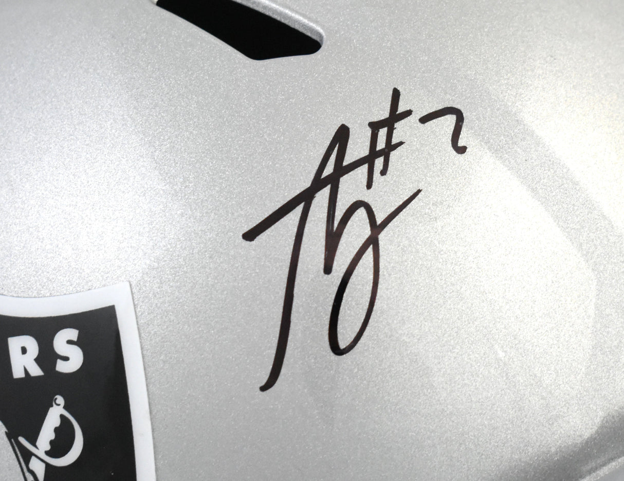 Ashton Jeanty Autographed Las Vegas Raiders F/S Speed Helmet - Beckett W Holo
