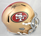 NaVorro Bowman Autographed San Francisco 49ers F/S Speed Helmet - Beckett W Holo