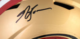 NaVorro Bowman Autographed San Francisco 49ers F/S Speed Helmet - Beckett W Holo