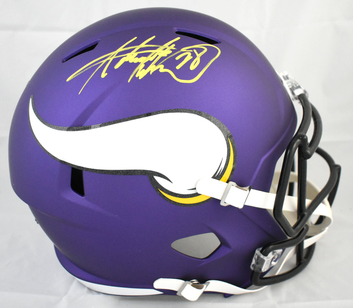 Adrian Peterson Autographed Minnesota Vikings F/S Speed Helmet - Beckett W Holo
