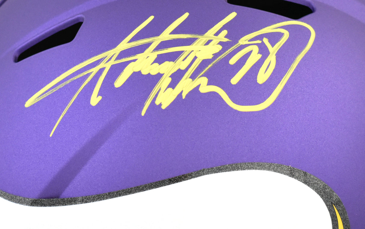 Adrian Peterson Autographed Minnesota Vikings F/S Speed Helmet - Beckett W Holo