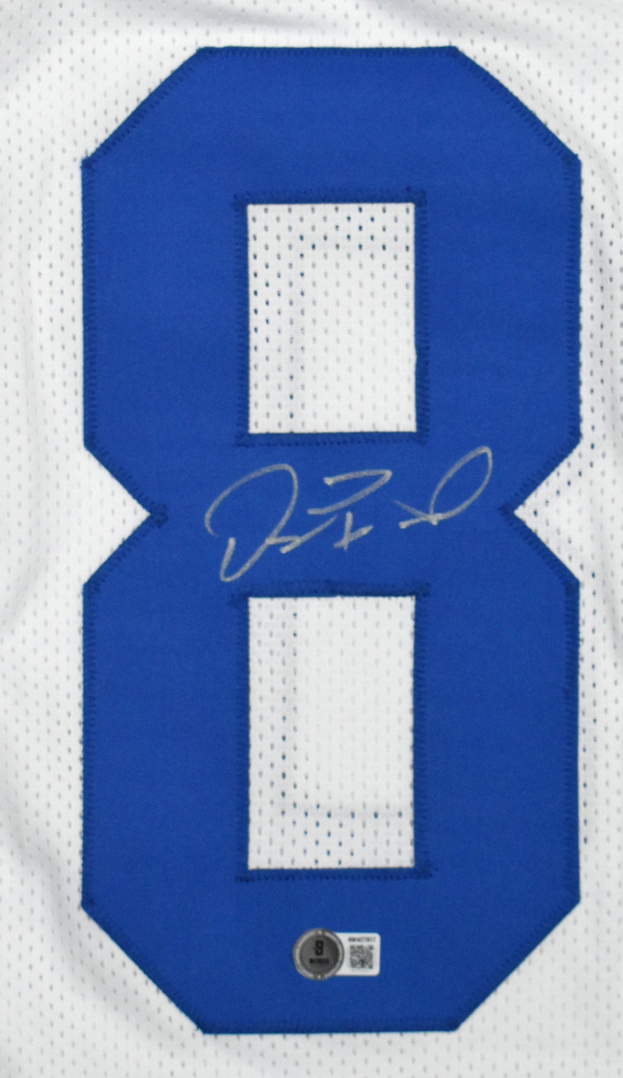 Dez Bryant Autographed White Pro Style Jersey - Beckett W Holo *Silver *Stained
