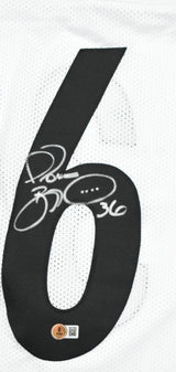 Jerome Bettis Autographed White Pro Style Jersey - Beckett W Hologram *Silver