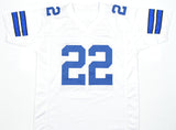 Emmitt Smith Autographed White Pro Style Jersey - Beckett W Hologram *Silver