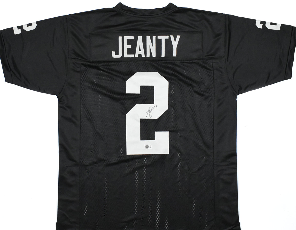 Ashton Jeanty Autographed Black Pro Style Jersey - Beckett W Hologram *Black