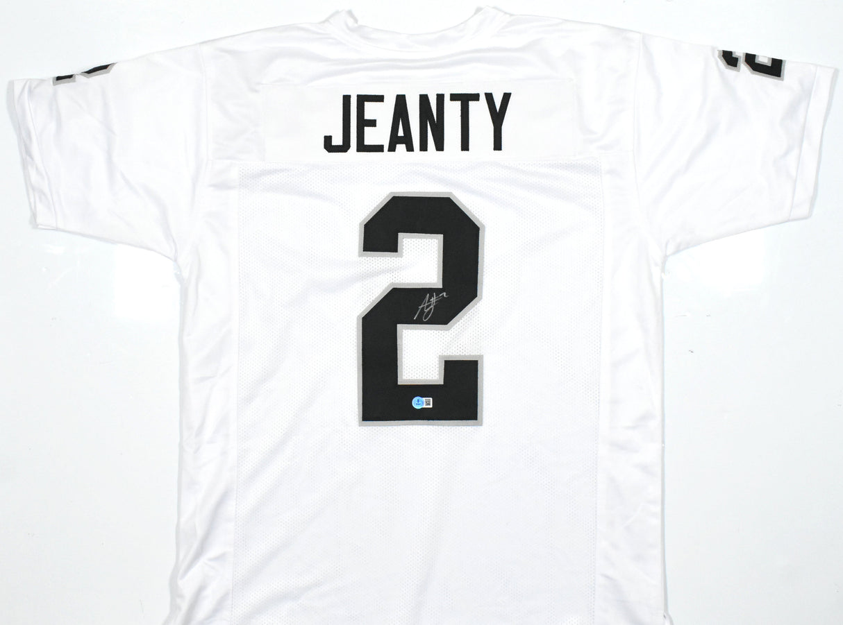Ashton Jeanty Autographed White Pro Style Jersey - Beckett W Hologram *Silver