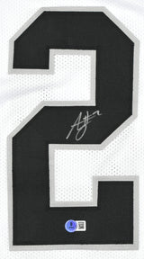 Ashton Jeanty Autographed White Pro Style Jersey - Beckett W Hologram *Silver