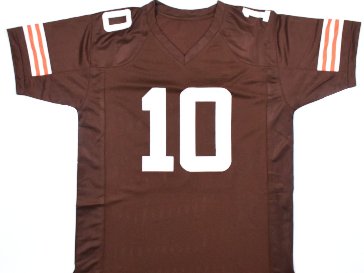 Quinshon Judkins Autographed Brown Pro Style Jersey - Beckett W Hologram *Black