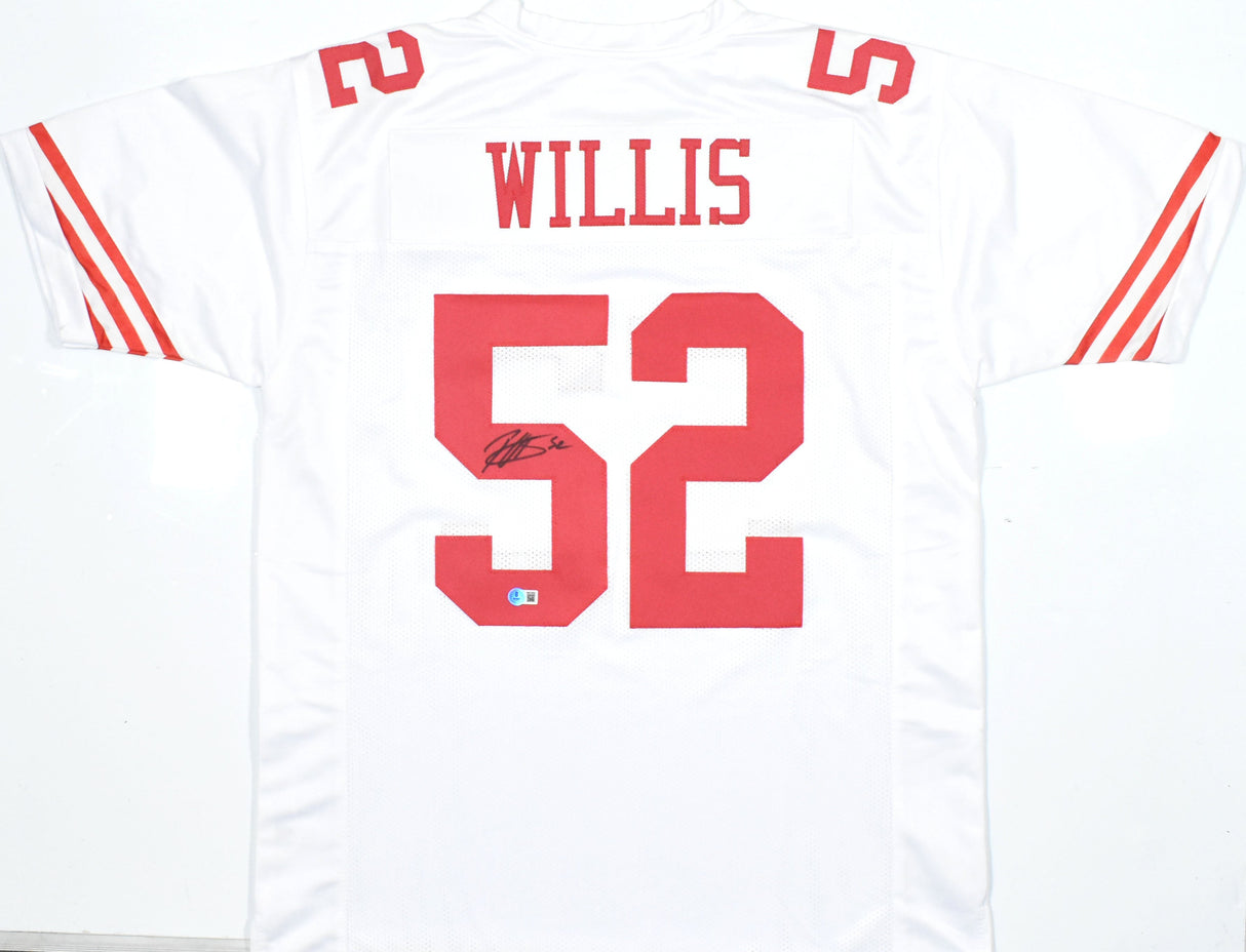 Patrick Willis Autographed White Pro Style Jersey - Beckett W Hologram *Black