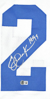 Eric Dickerson Autographed White Pro Style Jersey - Beckett W Hologram *Silver